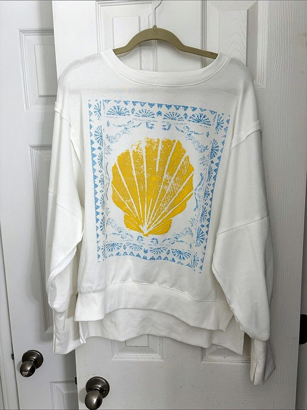 Yellow seashell sweatshirt